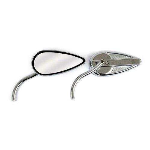 Spiegelset | Retro Teardrop | Chroom, Motoren, Onderdelen | Merk-onafhankelijk, Nieuw, Verzenden