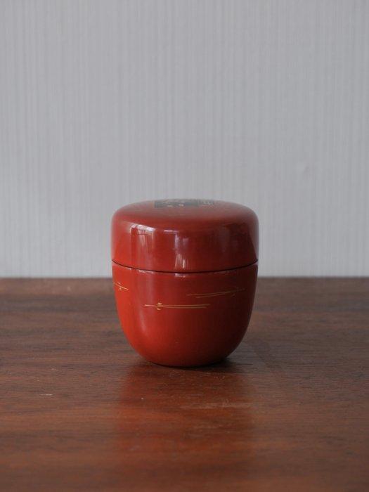 Natsume - Rode lak-thermendoos met abstract goudontwerp -, Antiek en Kunst, Antiek | Overige Antiek