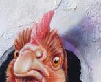 Gala - Hen, chicken painting ~Behind the wall~, Antiek en Kunst