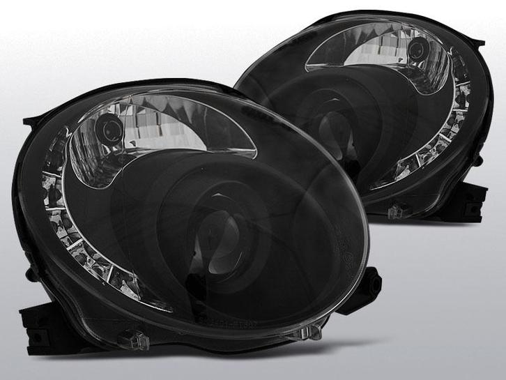 Koplampen LED DRL | Fiat 500 2007- | met verstelmotor | zwar, Auto-onderdelen, Verlichting, Nieuw, Fiat, Verzenden