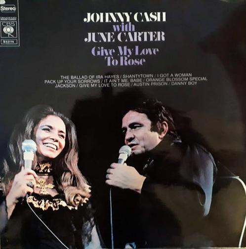 Lp - Johnny Cash With June Carter -  Give My Love To Rose, Cd's en Dvd's, Vinyl | Country en Western, Verzenden