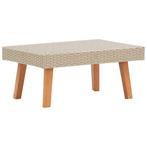 vidaXL Tuintafel poly rattan beige, Tuin en Terras, Verzenden, Nieuw