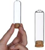 Mini dome Ø2 cm h.7 cm 12 stuks set stolpje met kurk, Ophalen of Verzenden, Nieuw