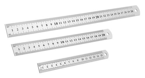 Metalen liniaal (20 cm, dubbelzijdig: cm en inches), Doe-het-zelf en Verbouw, Gereedschap | Handgereedschap, Nieuw, Ophalen of Verzenden