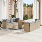vidaXL Tuin Sofa Set 11 pcs Beige poly rattan, Tuin en Terras, Tuinsets en Loungesets, Verzenden, Nieuw