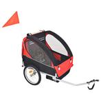 Fietstrailer (Zwart/Rood) 30kg - Retourdeal - Ruimte voor..., Opvouwbaar, Nieuw, 20 tot 40 kg, Ophalen of Verzenden