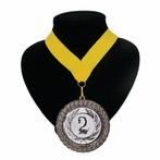 Nummer 2 kampioensmedaille geel - Medailles, Hobby en Vrije tijd, Nieuw, Ophalen of Verzenden