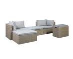 Loungeset Madeira modulair 6-delig - PE wicker - tuinset, Ophalen of Verzenden, Nieuw
