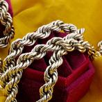 Zilveren gedraaide schakelketting, Ophalen of Verzenden, Gebruikt, Overige kleuren, Zilver
