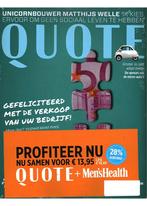 Pakket Quote + MensHealth - 04 2025, Boeken, Tijdschriften en Kranten, Verzenden, Nieuw, Lichaam en Geest
