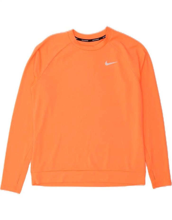 NIKE Womens Sweatshirt Jumper UK 14 Medium Orange Polyester, Kleding | Dames, T-shirts, Verzenden