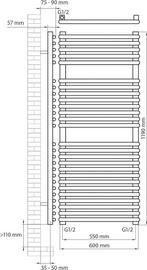 Haceka Designradiator Monte Quartz 119x60cm CE, Verzenden, Zo goed als nieuw