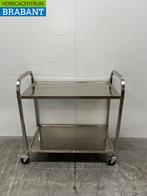 RVS Serveerwagen 2 lagen 94,5 cm Horeca, Ophalen of Verzenden, Gebruikt