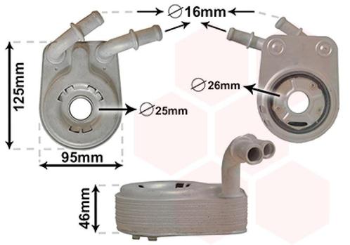 OLIEKOELER VOOR ALFA ROMEO 147 937 2000-2004, Auto diversen, Auto-accessoires, Nieuw, Ophalen of Verzenden
