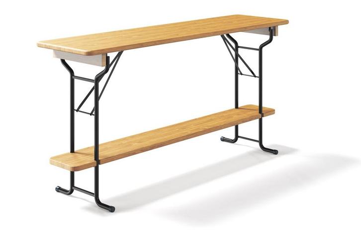 Statafel biertafel 220 x 60 | Zwart onderstel | Kwaliteits, Tuin en Terras, Picknicktafels, Nieuw, Ophalen of Verzenden