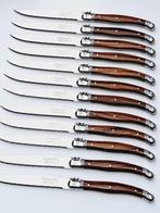 Laguiole - 12x Steak Knives - Brown - style de -, Antiek en Kunst, Antiek | Keukenbenodigdheden