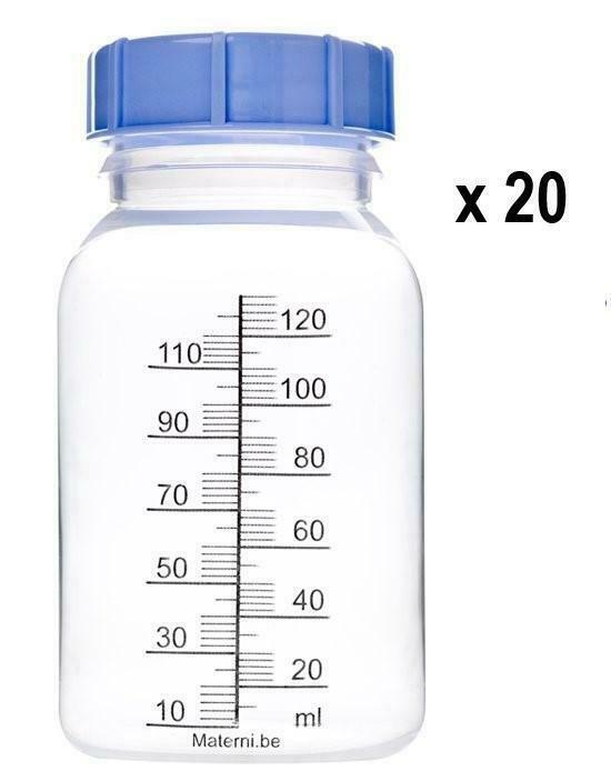 Materni 20 Moedermelk bewaarflessen 120 ml  € 26.95, Kinderen en Baby's, Babyvoeding en Toebehoren, Borstkolf, Nieuw, Ophalen of Verzenden