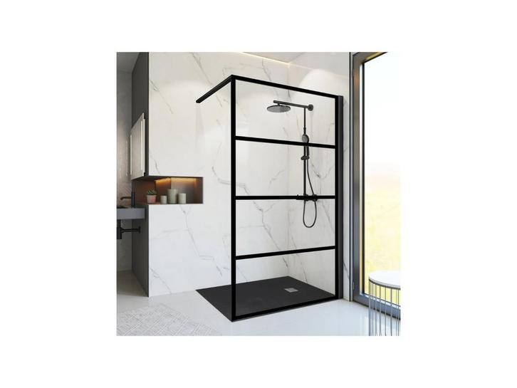 Regn Inloopdouche - 120 × 200 cm - Mat zwart frame -, Huis en Inrichting, Overige Huis en Inrichting, Zo goed als nieuw, Verzenden