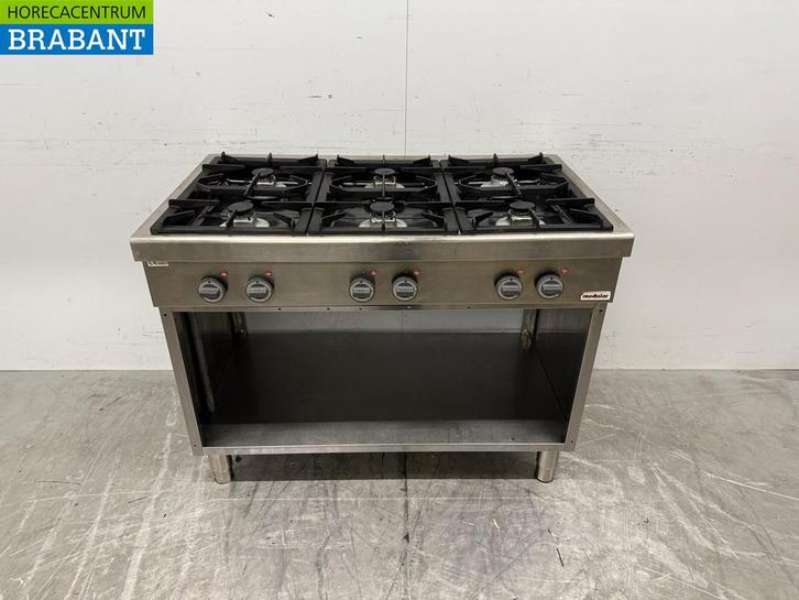 RVS Modular 6 pits Fornuis 110 cm Aardgas Horeca, Zakelijke goederen, Horeca | Keukenapparatuur, Gebruikt, Ophalen of Verzenden