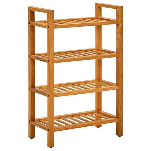 vidaXL Schoenenrek met 4 schappen 50x27x80 cm massief, Huis en Inrichting, Kasten | Schoenenrekken, Nieuw, Verzenden