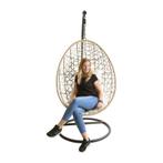 Hangstoel swing met standaard - naturel - 95x95x200 cm, Tuin en Terras, Tuinsets en Loungesets, Nieuw, Verzenden