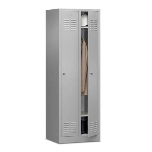 -14% Lockerkast Basic 2-deurs - Grijs, Huis en Inrichting, Kasten | Lockerkasten, Nieuw, Verzenden