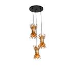 Art Deco hanglamp goud 3-lichts - Wesley, Huis en Inrichting, Lampen | Hanglampen, Nieuw, Overige materialen, Art Deco, 75 cm of meer