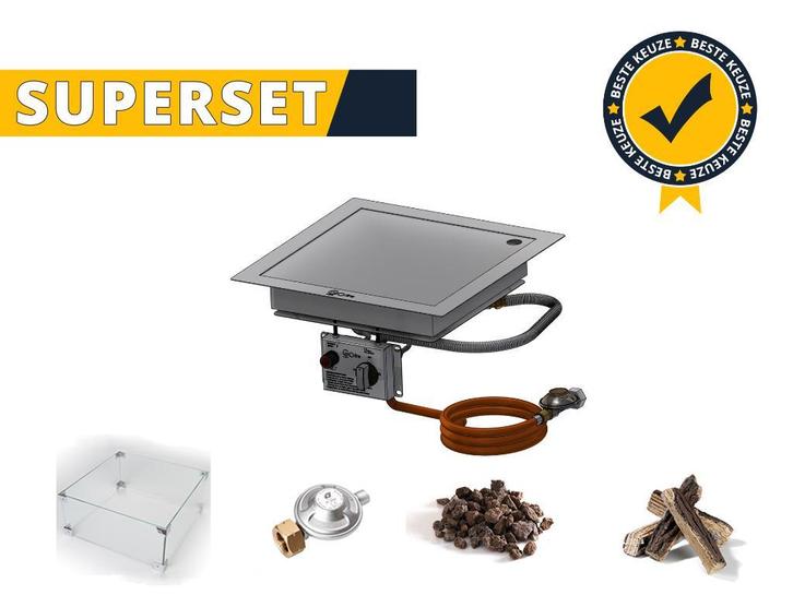 AANBIEDING | Tafelhaard GoFire inbouwbrander of haard op gas, Huis en Inrichting, Haarden, Gashaard, Nieuw, Verzenden