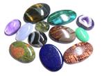 Mooi lotje 12 x PRECIEUX cabochon, allemaal van 100%, Verzamelen, Mineralen en Fossielen