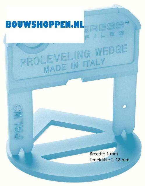 Tegel level clips 1 mm, zak á 200 stuks, Doe-het-zelf en Verbouw, Overige Doe-het-zelf en Verbouw, Nieuw, Ophalen of Verzenden