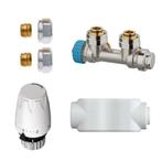 Heimeier aansluitset haaks - 15 mm - thermostatisch, Verzenden, Nieuw