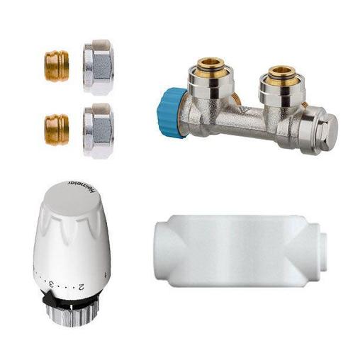Heimeier aansluitset haaks - 15 mm - thermostatisch, Doe-het-zelf en Verbouw, Verwarming en Radiatoren, Verzenden