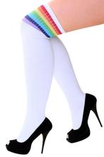 Sokken Wit Regenboog Strepen 36-41 Dames Heren Unisex Witte, Kleding | Dames, Carnavalskleding en Feestkleding, Nieuw, Carnaval