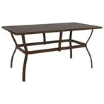 vidaXL Tuintafel 140x80x72 cm staal bruin, Tuin en Terras, Tuintafels, Verzenden, Nieuw, Metaal