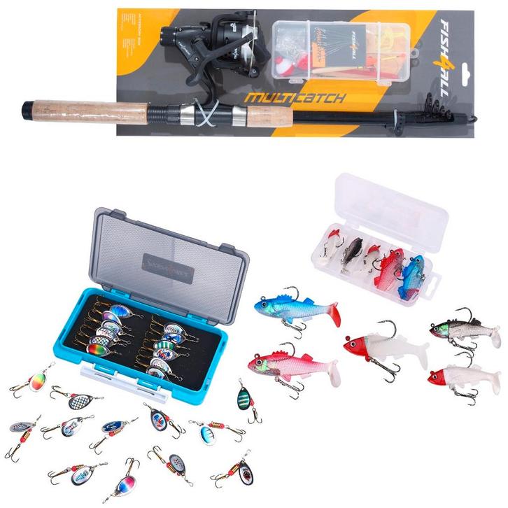 Fish4All Multi-Catch Combo Complete Hengelset 2.40m, Watersport en Boten, Hengelsport | Algemeen, Nieuw, Verzenden