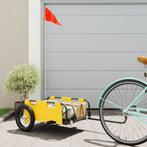 vidaXL Fietstrailer oxford stof en ijzer geel, Fietsen en Brommers, Fietsaccessoires | Aanhangers en Karren, Verzenden, Nieuw