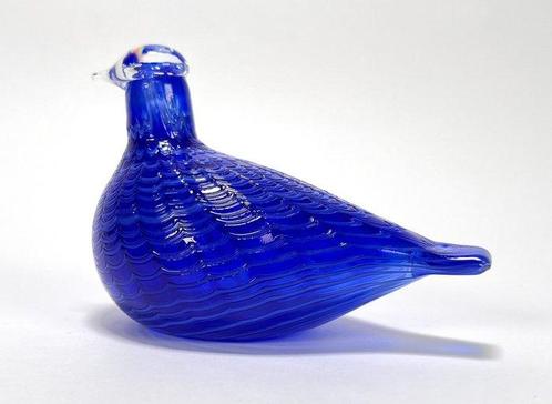 Littala - Oiva Toikka - Pot - Blauwe Vogel - Glas-in-lood -, Antiek en Kunst, Antiek | Glas en Kristal