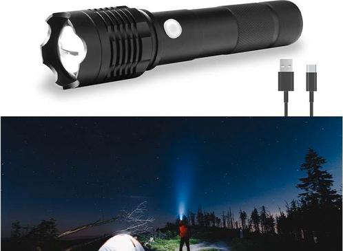 FlinQ Oplaadbare LED Zaklamp - Militaire Zaklamp - Tot 1200, Caravans en Kamperen, Zaklampen, Nieuw, Verzenden