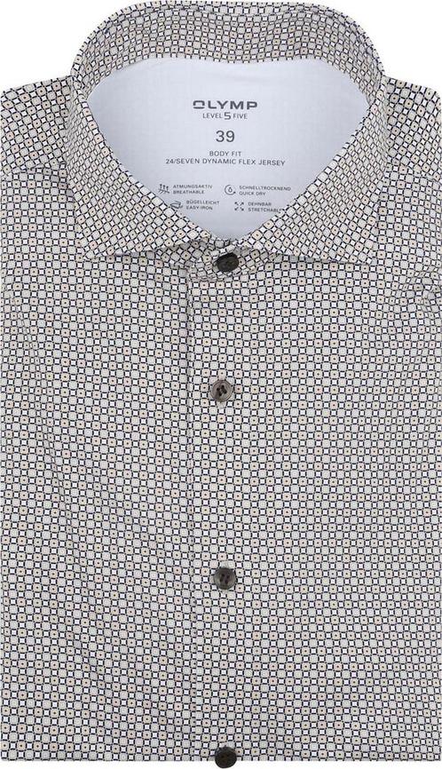 OLYMP Level 5 Overhemd Print Beige maat 41 Heren, Kleding | Heren, Overhemden, Beige, Nieuw, Verzenden