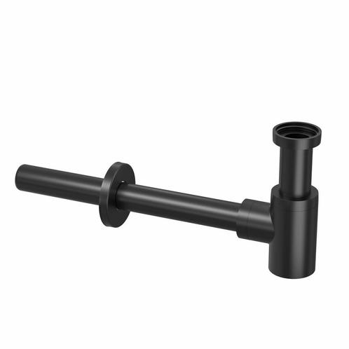 Bekersifon INK Laag Model incl Muurbuis en Rozet Mat Zwart, Doe-het-zelf en Verbouw, Sanitair, Overige typen, Nieuw, Ophalen of Verzenden