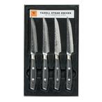 Yaxell Tsuchimon Steakmessenset - 4-delig - 3 Lagen Damas..., Ophalen of Verzenden, Nieuw