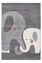 Kindervloerkleed | Happy | Olifant | Zilver | 160x230 cm, Verzenden, Nieuw