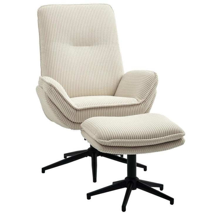 Fauteuil - Draaibaar en Modern – Beige, Huis en Inrichting, Fauteuils, Nieuw, Stof, Ophalen of Verzenden