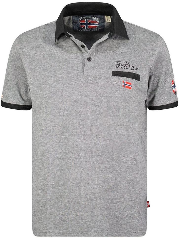 Geographical Norway Denim Polo Shirt Zwart Kola, Kleding | Heren, Polo's, Zwart, Nieuw, Verzenden