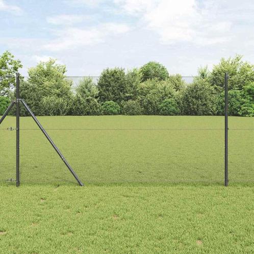 vidaXL Gelast Draadhek Grijs 1,2 x 25 m Staal, Tuin en Terras, Schuttingen, Nieuw, IJzer, Verzenden