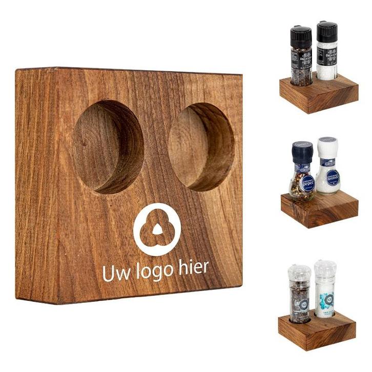BLOC Solid - Peper en Zout Houder Notenhout Ø 44 mm, Diepte, Zakelijke goederen, Horeca | Meubilair en Inrichting