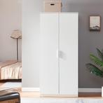 Kledingkast Eiselfing 176x80x52 cm wit [en.casa], Huis en Inrichting, Verzenden, Nieuw