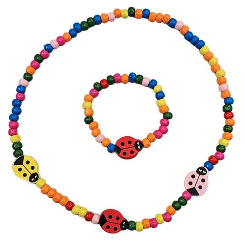 Fako Bijoux® - Kinderketting en Armband - Lieveheersbeestje, Sieraden, Tassen en Uiterlijk, Kettingen, Verzenden