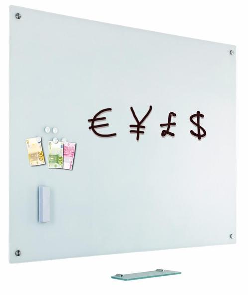 Glassboard 100x150 cm - wit, Zakelijke goederen, Kantoor en Winkelinrichting | Kantoormeubilair en Inrichting, Ophalen of Verzenden