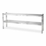 HCB Pro-line Dubbele etagère brug - 160 x 30 x 65 cm - RVS, Verzenden, Nieuw in verpakking, RVS Meubilair